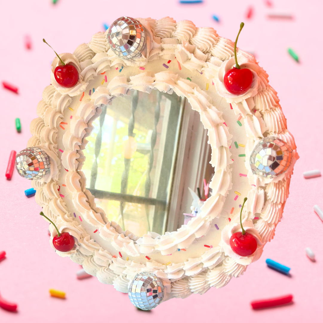 Large Cake Mirror (White)