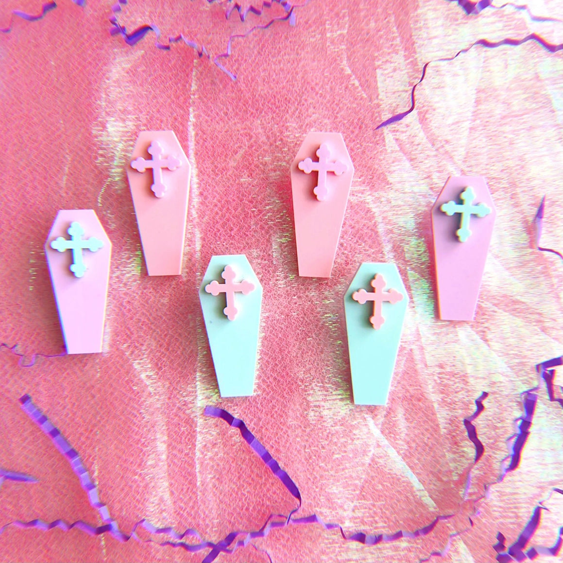 Candy Coffins - Stud Earrings